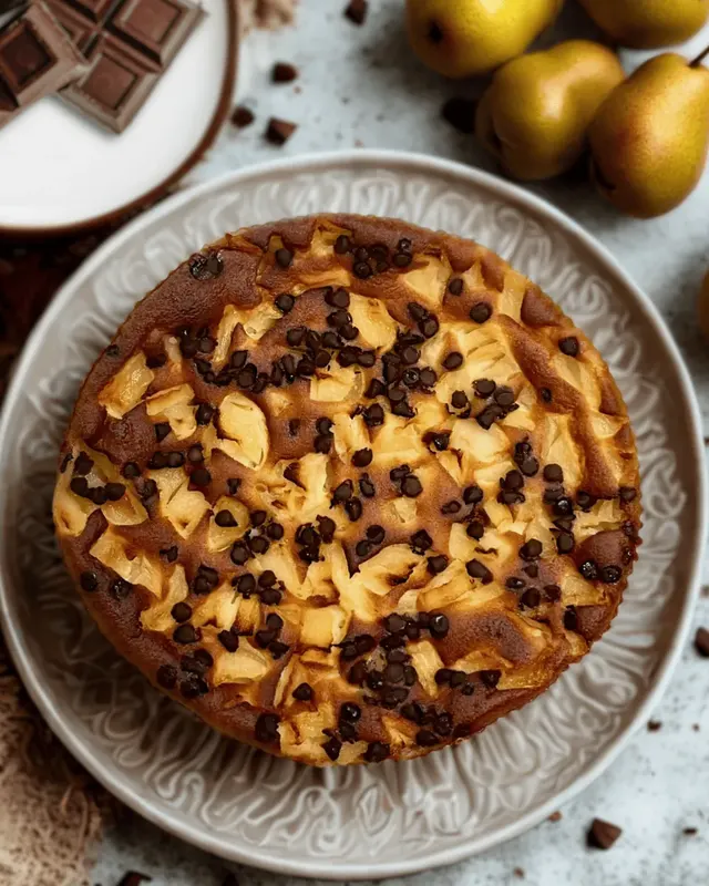 Clafoutis cru poires chocolat